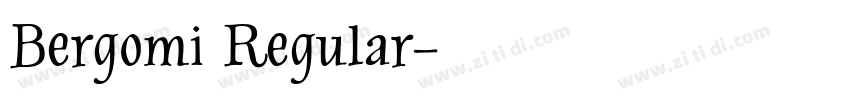 Bergomi Regular字体转换